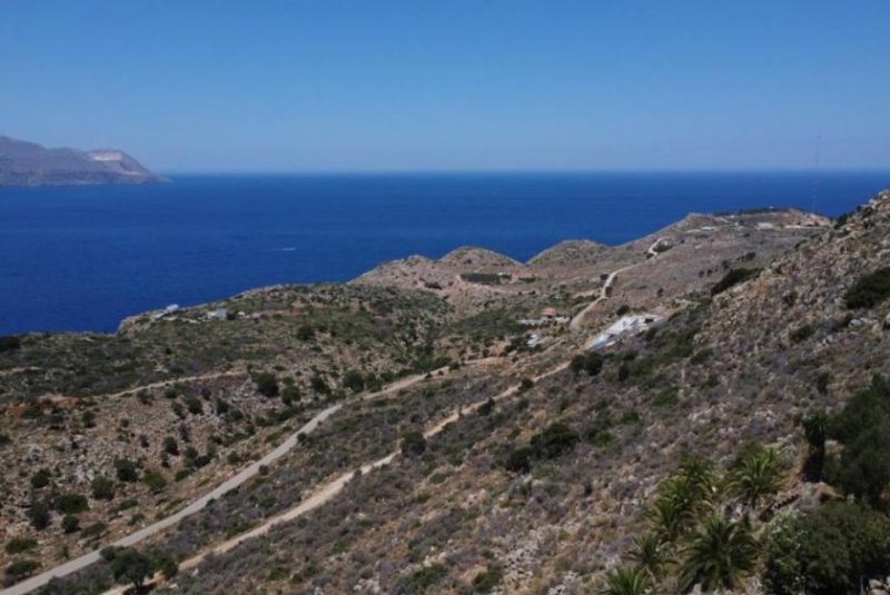 Kokkino Chorio Kreta, Kokkino Chorio: Ruhiges Hanggrundstück mit ewigem Meerblick zu verkaufen Grundstück kaufen